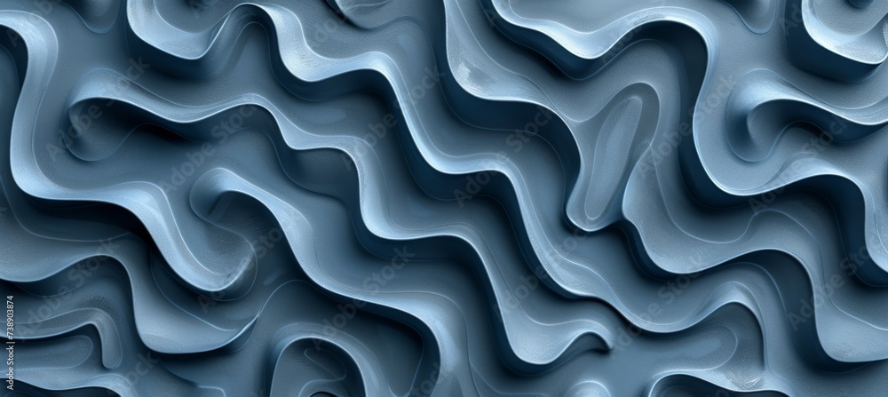 Poster aesthetic concept abstract 3d wavy smooth dark matte background with unique color palette