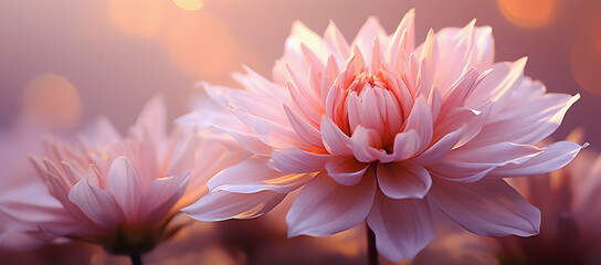 a beautiful pink flower against a beige background