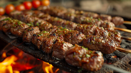 Şiş Kebab - Turkish Grilled Meat Skewers Delight Photo