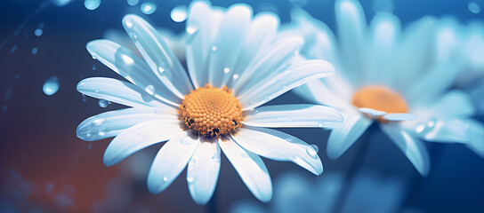 a close up of a white daisy with a yellow center - Powered by Adobe