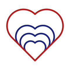 Heart Line Two Color