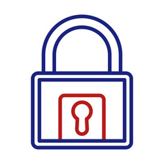 Padlock Line Two Color