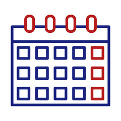 Calendar Line Two Color