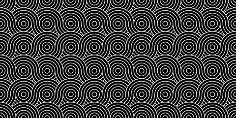 Fototapeta premium Vector seamless pattern. Chevron, Herringbone, Polka dot pattern background. abstract geometric with line monochrome trellis. Modern stylish texture. stripped geometric line element white and black co