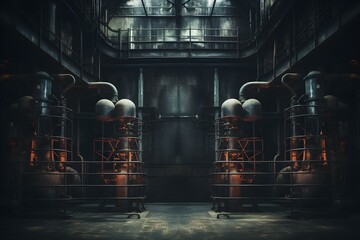 Industrial background with a robust and resilient metal aesthetic. Concept Industrial, Metal Aesthetic, Robust, Resilient, Background