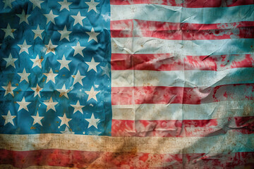 Fototapeta na wymiar american flag grunge