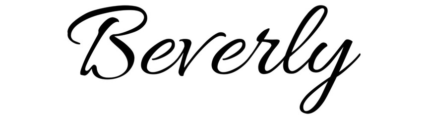 Beverly - black color - name written - ideal for websites,, presentations, greetings, banners, cards,, t-shirt, sweatshirt, prints, cricut, silhouette, sublimation	