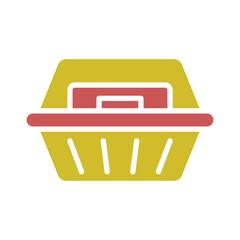 Food Container Glyph Two Color Icon