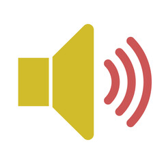 Speaker Glyph Two Color Icon