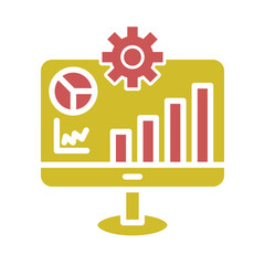 Optimization Glyph Two Color Icon