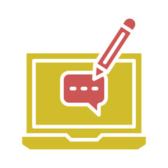 Feedback Glyph Two Color Icon