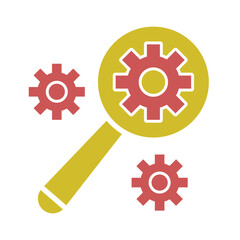 Keyword Optimization Glyph Two Color Icon