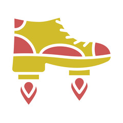 Flying Boots Glyph Two Color Icon