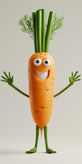 Carrot character isolated