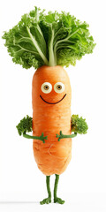 Carrot character isolated