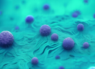 Meningitis bacteria, visualization of streptococcus agalactiae. AI generated illustration