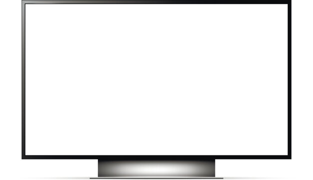 Realistic tv screen. Blank television template.