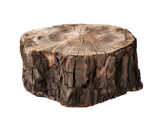 oak stump, log fire wood