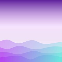 Abstract Purple background with purple and violet gradients.Smooth wavy lines in pastel colors. Vector illustration.