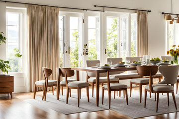 Fototapeta premium Dining Oasis Crafted for Warm Gatherings - Cultivating Togetherness 