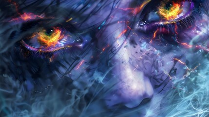 Cosmic Eyes Gazing Through a Nebula