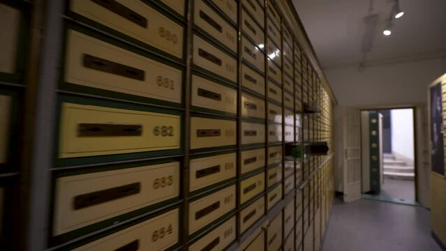 The Cash Room and Safe Deposit Boxes of Isbank Museum Ankara.