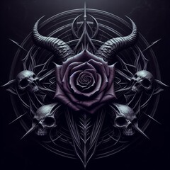 Darkness Gothic Damned Rose