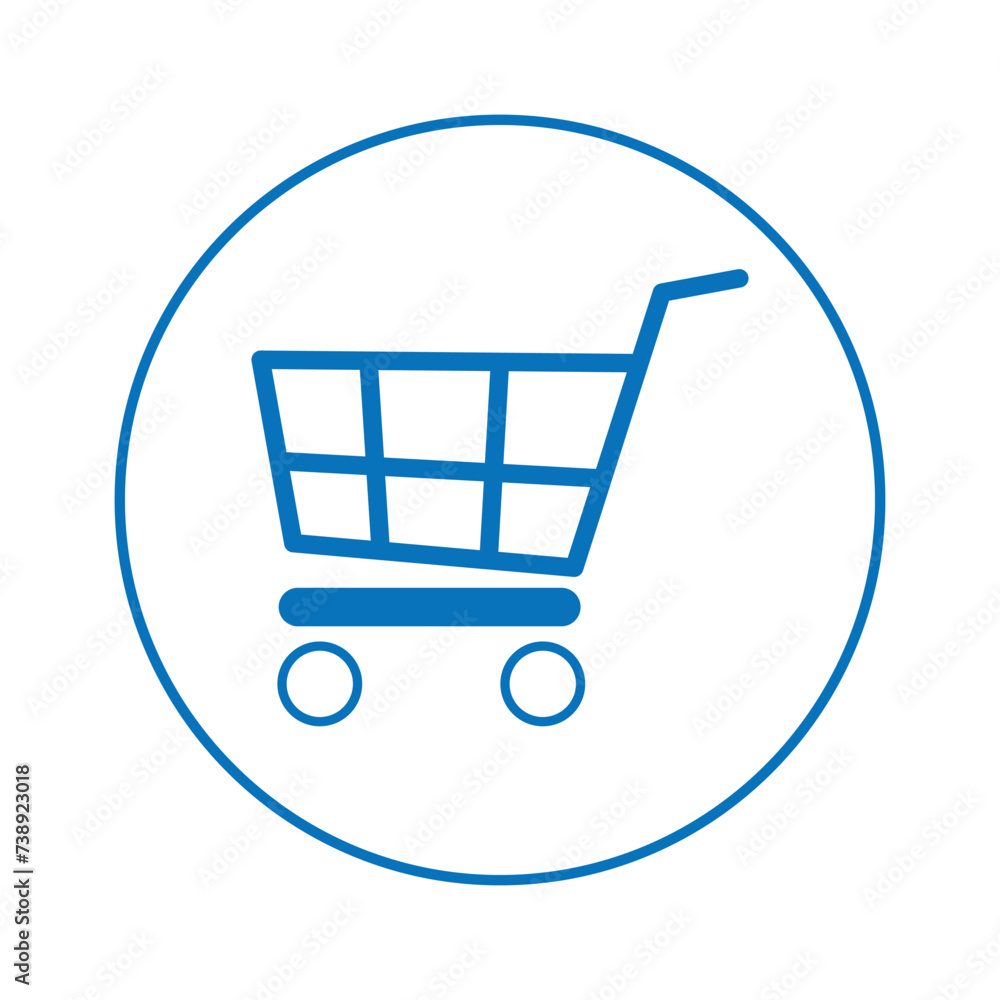 Poster shopping cart line art icon for apps and websites. vector illustration. eps file 389.