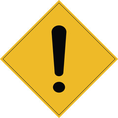 Hazard warning attention sign , Yellow warning danger sign