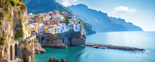 Foto op Canvas view of the amalfi coast of italy during a sunny day © rizky