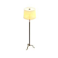 floor lamp isolated on transparent background, 3D illustration, cg render