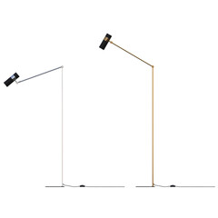 floor lamp isolated on transparent background, 3D illustration, cg render