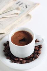 Coffee and newspaper