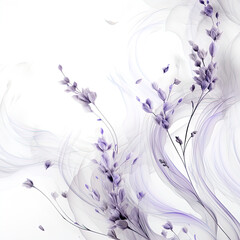 Abstract Lilac petals, black and white illustration. Illustration for design, for paintings