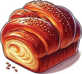 Brioche Illustration Template Vector Format