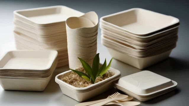 Collection of plates and bowls on table