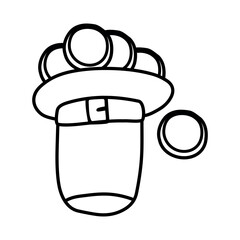 Lucky hat leprechaun with gold coins for St. Patrick's Day