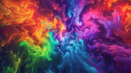 Fototapeta premium A vibrant and psychedelic tie-dye background with swirling patterns.