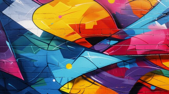 A visually striking display of bold graffiti wall art, showcasing vibrant colors and intricate designs, exemplifying the essence of urban creativity.

