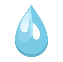 Vector isolated weather app icon with blue raindrop. Interface elements in flat design. For web