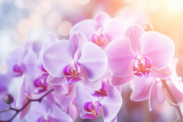 orchid background. Generative AI
