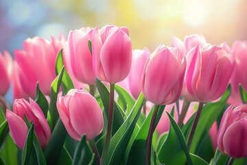 tulips background. Generative AI