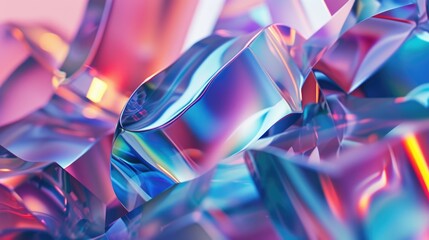 Holo abstract 3D shapes