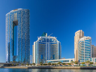 Skyscrapers at Dubai Marina. - 738936270
