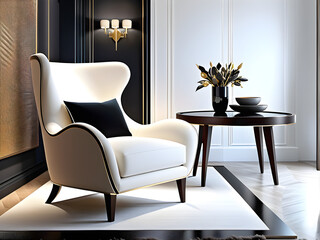 Luxurious Moments: Embracing Serenity in an Elegant Armchair

