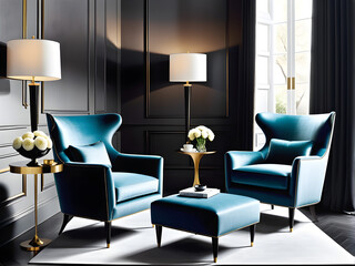 Elegant Armchairs, A Haven of Comfort in Inviting Interiors