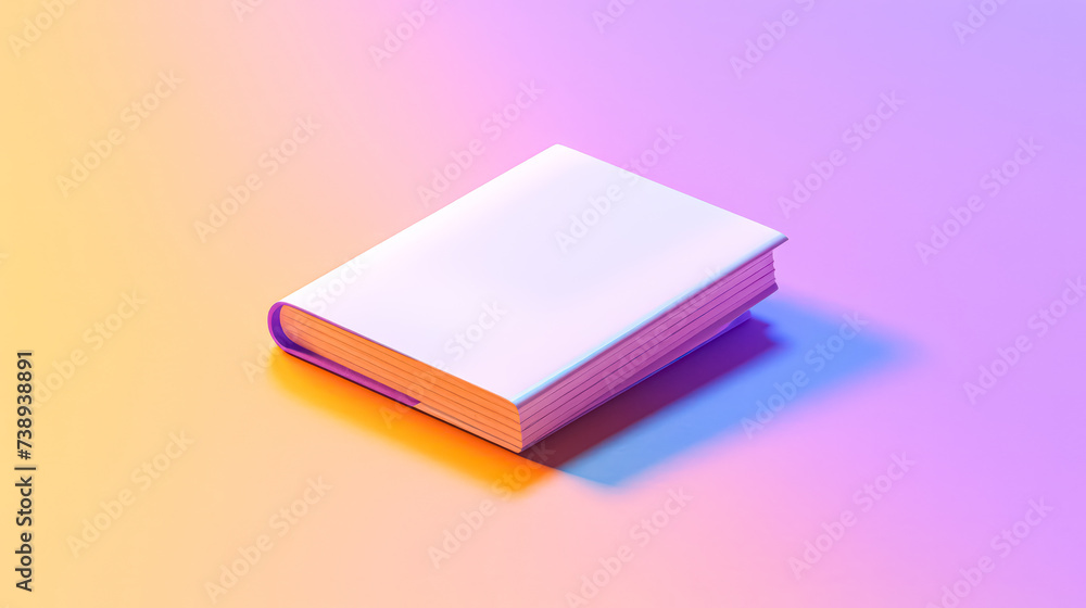 Poster a blank notepad rests on a vibrant colored background, offering ample space for personalized text or