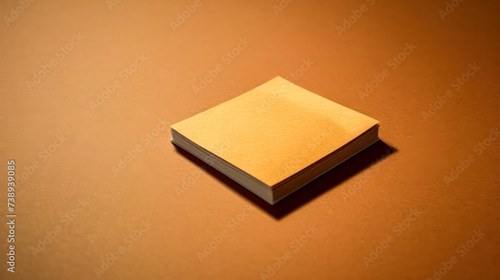 Poster a blank notepad rests on a vibrant colored background, offering ample space for personalized text or