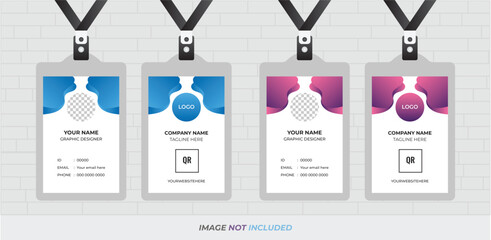 Corporate ID Card design with mock up