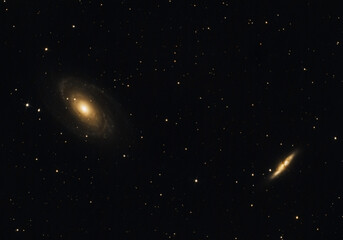 Two galaxies in the space (Bode galaxy)